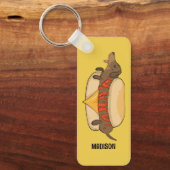 Individuelle Name Hot Dog Schlüsselanhänger (Vorderseite)