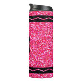 individuelle Name Hot Pink Glitzer Crayon Drink Tu Thermosbecher (Nach rechts gedreht)