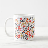 Individuelle Name Hübsch Blütenrot-farbig Girl Tas Kaffeetasse (Links)