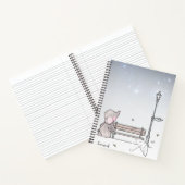 Individuelle Name Hübsch Elefant farbenfroh Notizblock (Innenseite)