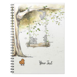 Individuelle Name Hübsch Mäuse Elegante Notizblock