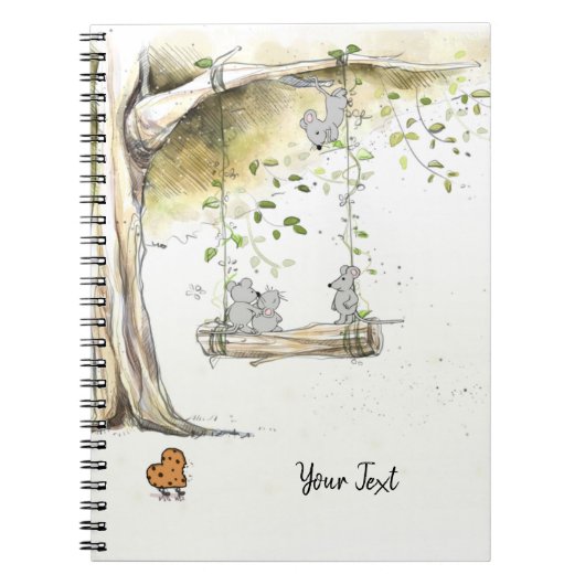 Individuelle Name Hübsch Mäuse Elegante Notizblock (Vorderseite)