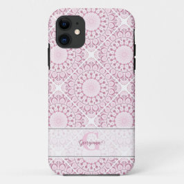 Individuelle Name Hübsch Pink Confetti Lace Mandal Case-Mate iPhone Hülle