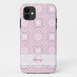 Individuelle Name Hübsch Pink Confetti Lace Mandal Case-Mate iPhone Hülle
