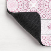 Individuelle Name Hübsch Pink Confetti Lace Mandal Mousepad (Ecke)