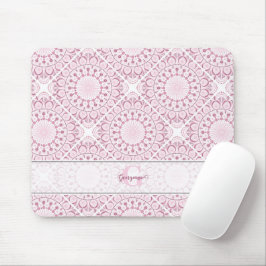 Individuelle Name Hübsch Pink Confetti Lace Mandal Mousepad