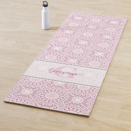 Individuelle Name Hübsch Pink Confetti Lace Mandal Yogamatte