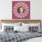 Individuelle Name Hübsch Rosa Mandala Foto Rahmen Leinwanddruck (Insitu (Schlafzimmer))