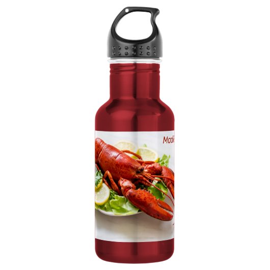 Individuelle Name Hummer Edelstahlflasche (Vorderseite)