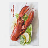 Individuelle Name Hummer Geschirrtuch (Vertikal)