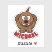 Individuelle Name Hund Aufkleber (Blatt)
