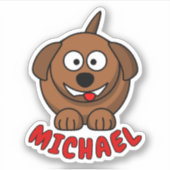Individuelle Name Hund Aufkleber (Vorderseite)