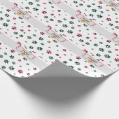 individuelle Name-Hundeschiebe Geschenkpapier (Ecke)