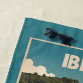 Individuelle Name Ibiza, Spanien Reiseplakat Strandtuch (Beispiel)