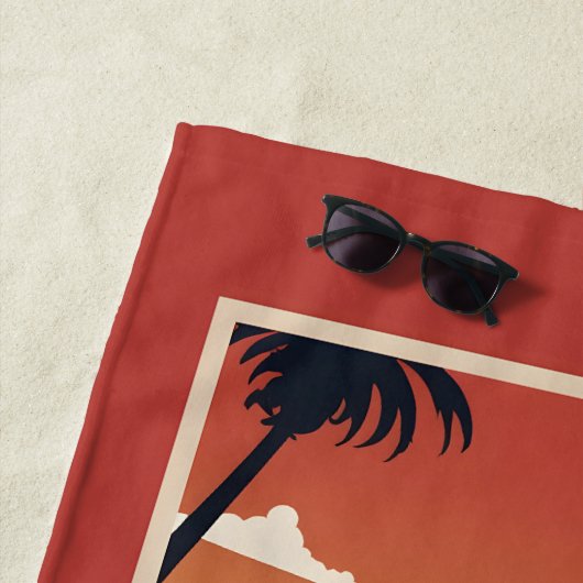 Individuelle Name Ibiza, Spanien Reiseplakat Strandtuch (Beispiel)