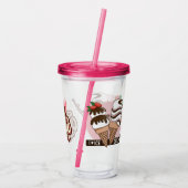 Individuelle Name Ice Cream Lover's tumbler Acryltrinkbecher (Rückseite)
