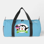 Individuelle Name Ice Cream Pinguin Duffle Bag (Rückseite)