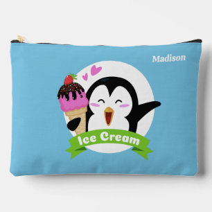 Individuelle Name Ice Cream Pinguin Zubehörtasche