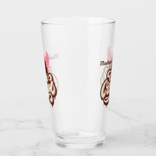 Individuelle Name Ice Creme Cone Pint Glas (Rechts)