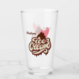 Individuelle Name Ice Creme Cone Pint Glas