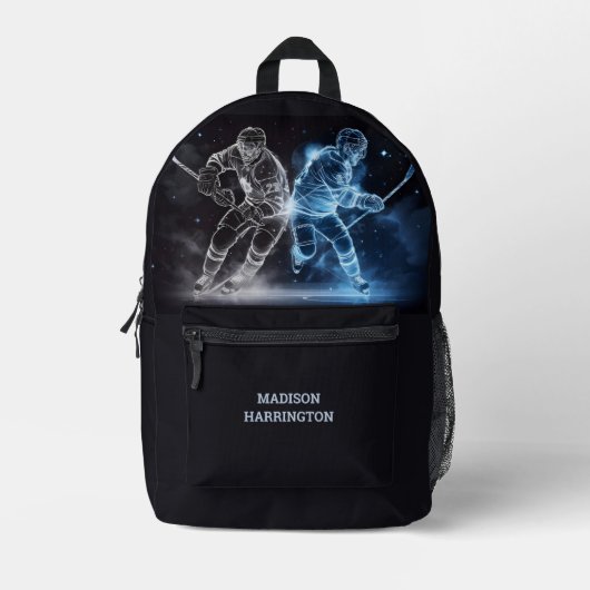 Individuelle Name Ice Hockey Bedruckter Rucksack (Vorderseite)