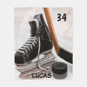 INDIVIDUELLE NAME ICE HOCKEY FLEECE BLANKET (Vorderseite)