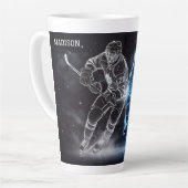 Individuelle Name Ice Hockey Milchtasse (Linke Ecke)