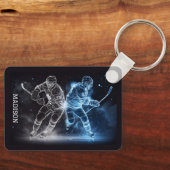 Individuelle Name Ice Hockey Schlüsselanhänger (Vorderseite)
