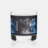 Individuelle Name Ice Hockey Whiskyglas (Rückseite)
