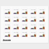 Individuelle Name-ID-Aufkleber Quadratischer Aufkleber (Blatt)