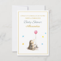 Individuelle Name Igel mit Ballon Babydusche