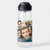 Individuelle Name & IHRE 2 Fotos Trinkflasche (Rückseite)