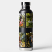 Individuelle Name & IHRE 4 Fotos Wasserflasche Trinkflasche (Rechts)