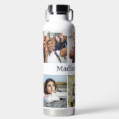 Individuelle Name & IHRE 6 Fotos Trinkflasche (Vorderseite)