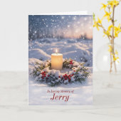 Individuelle Name im Gedenken an Weihnachten Karte (Gelbe Blume)