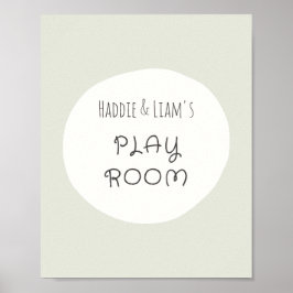 individuelle Name im Spielzimmer personalisiert Po Poster