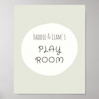 individuelle Name im Spielzimmer personalisiert Po Poster