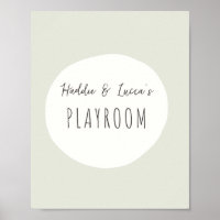 individuelle Name im Spielzimmer signieren Poster