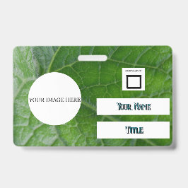 Individuelle Name Image Employee (Grüne Leaf Detai Ausweis