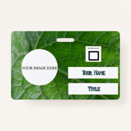 Individuelle Name Image Employee (Grüne Leaf Detai Ausweis