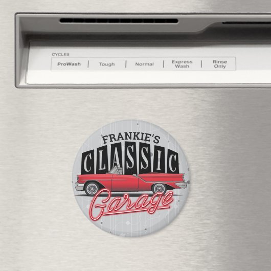 Individuelle Name Imitate Neon 1950er Jahre Classi Magnet (In Situ (Geschirrspüler))