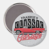 Individuelle Name Imitate Neon 1950er Jahre Classi Magnet (Vorderseite/Rückseite)