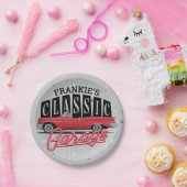 Individuelle Name Imitate Neon 1950er Jahre Classi Pappteller (Party)