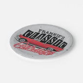 Individuelle Name Imitate Neon 1950er Jahre Classi Pappteller (Schrägansicht)