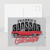 individuelle Name Imitate Neon 1950er Jahre Classi Postkarte (Vorne/Hinten)