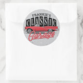 Individuelle Name Imitate Neon 1950er Jahre Classi Runder Aufkleber (Tasche)