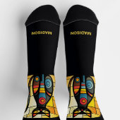 Individuelle Name Imitate verklebte Glaskatze Socken (Oben)