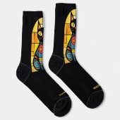 Individuelle Name Imitate verklebte Glaskatze Socken (Rechts)