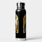 Individuelle Name Imitate verklebte Glaskatze Trinkflasche (Links)