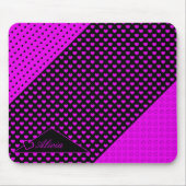 Individuelle Name in den Farben Schwarz und Rosa Mousepad (Vorne)